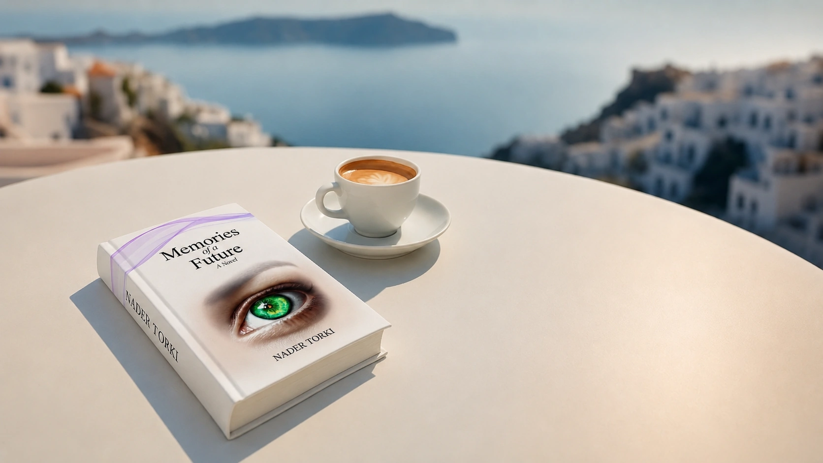 Memories of a Future beside a cup of coffee overlooking the sea